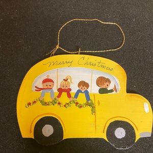 School bus Christmas ornament